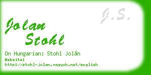 jolan stohl business card